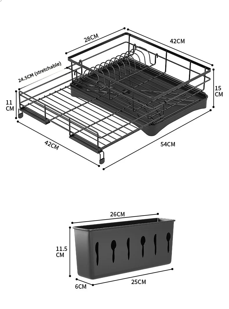 Égouttoir vaisselle extensible | AquaDrain