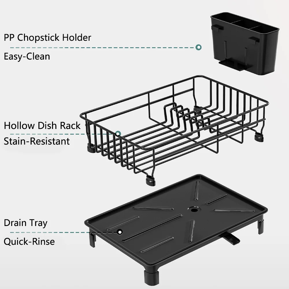 Égouttoir vaisselle métal | Compact design