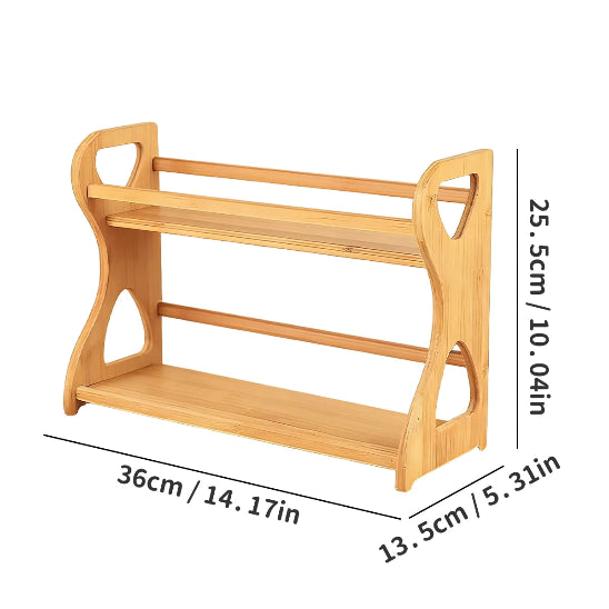 Étagère à épices | Bambou 2 Niveaux