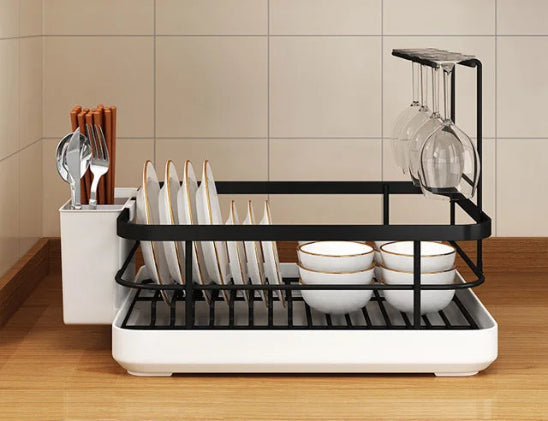 egouttoir vaisselle design sechage rapide noir deluxe