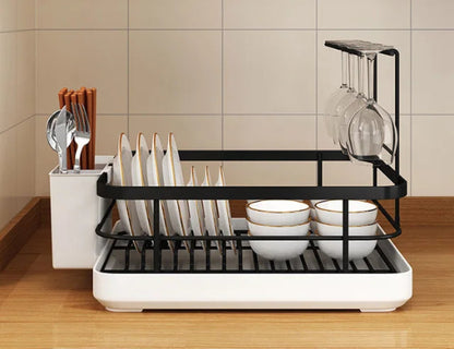 egouttoir vaisselle design sechage rapide noir deluxe