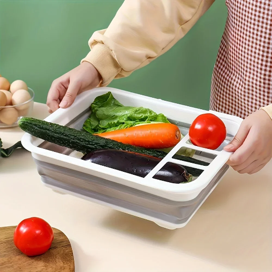 egouttoir vaisselle pliable multi usage légumes passoire