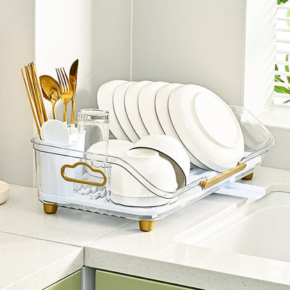 Égouttoir vaisselle design blanc variante