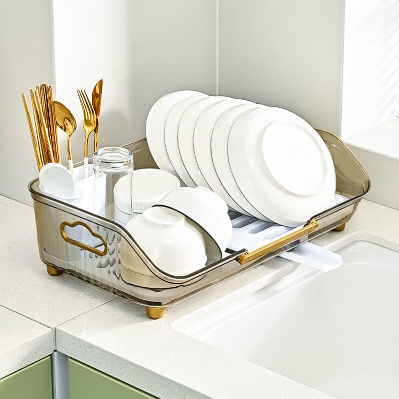 Égouttoir vaisselle design gris comptoir drainage