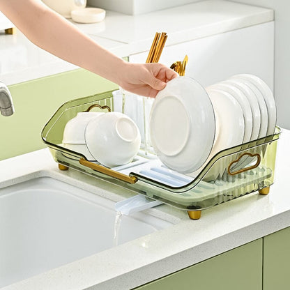 Égouttoir vaisselle design vert assiette comptoir