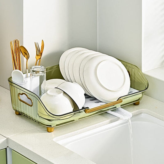 Égouttoir vaisselle design vert comptoir drainage