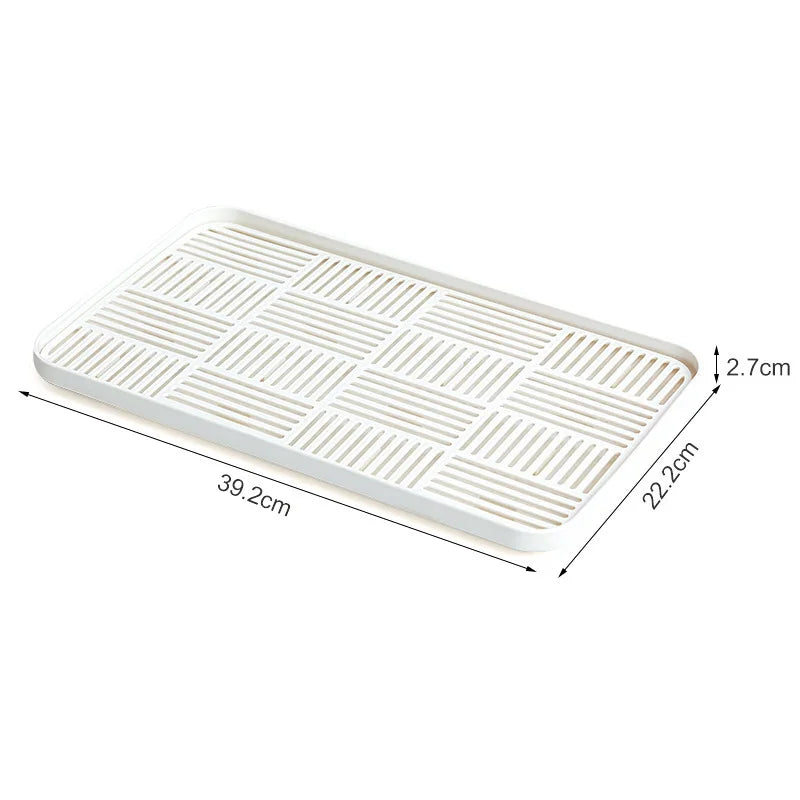 Dimensions grand égouttoir vaisselle plastique blanc 39,2 x 22,2 x 2,7 cm