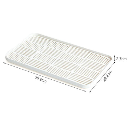 Dimensions grand égouttoir vaisselle plastique blanc 39,2 x 22,2 x 2,7 cm