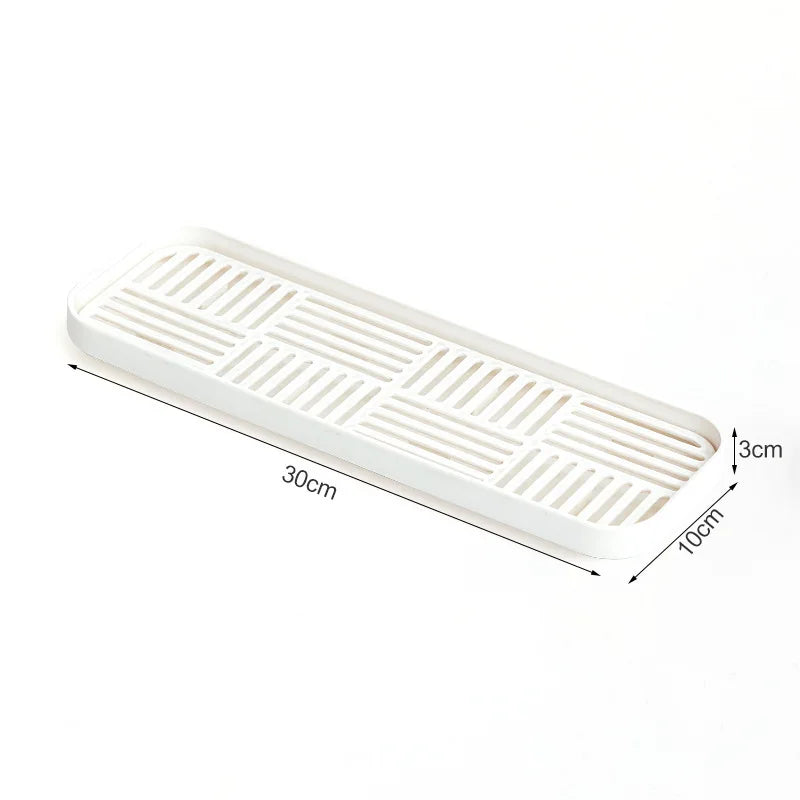 Dimensions petit égouttoir vaisselle plastique blanc 30 x 10 x 3 cm