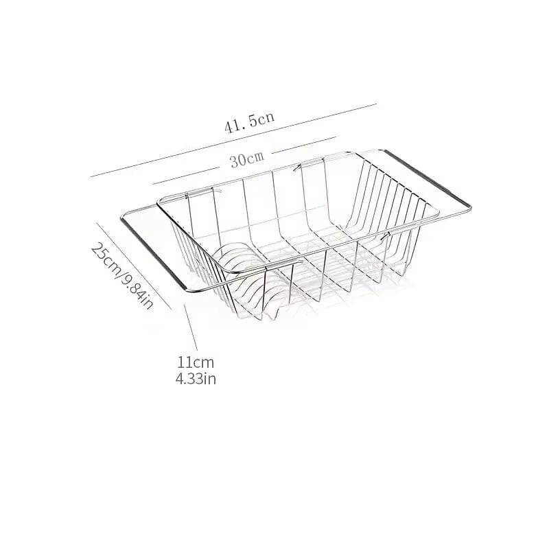 Dimensions égouttoir vaisselle rétractable inox 41,5 cm