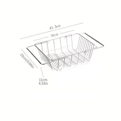 Dimensions égouttoir vaisselle rétractable inox 41,5 cm