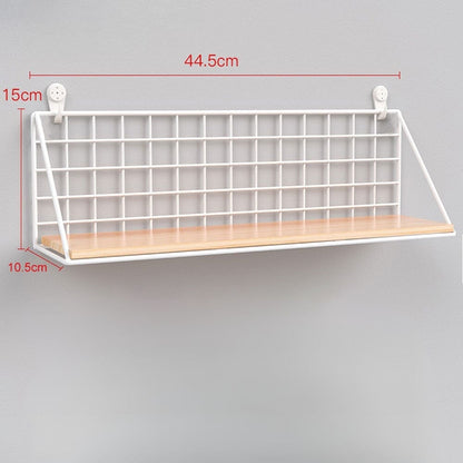 Étagère à épices bois et métal blanche large sur fond gris - dimensions et mesures