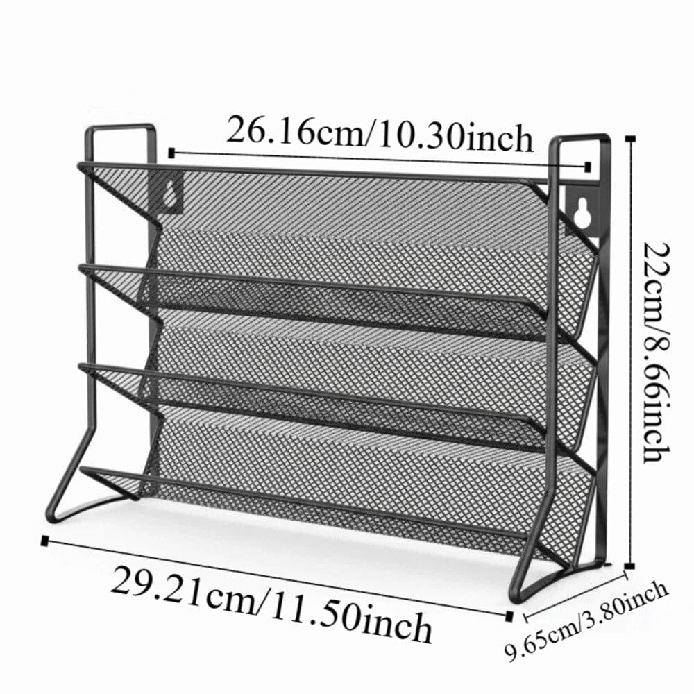 Étagères à épices rangement mural 4 niveaux - dimensions