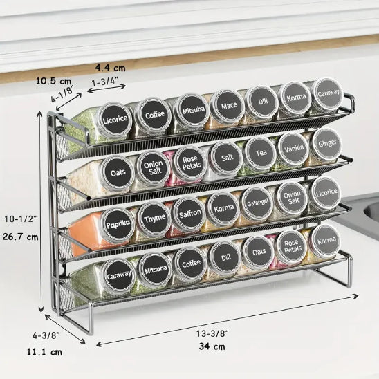 etageres epices rangement mural 4 niveaux dimensions